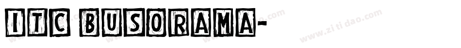 ITC Busorama字体转换